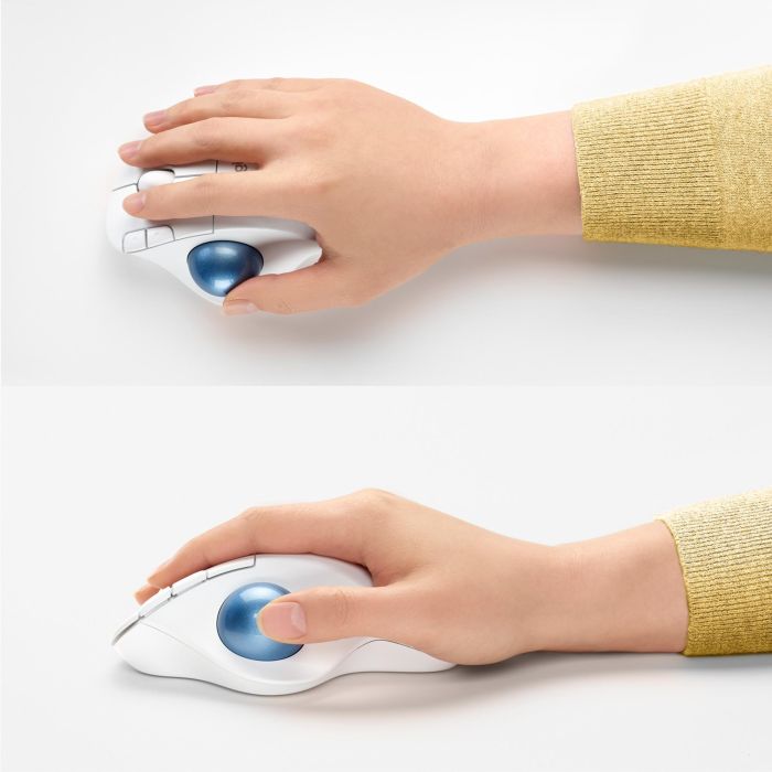 LOGITECH Raton Trackball Inalambrico ERGO M575/ Hasta 2000 DPI/ Blanco Crudo 6