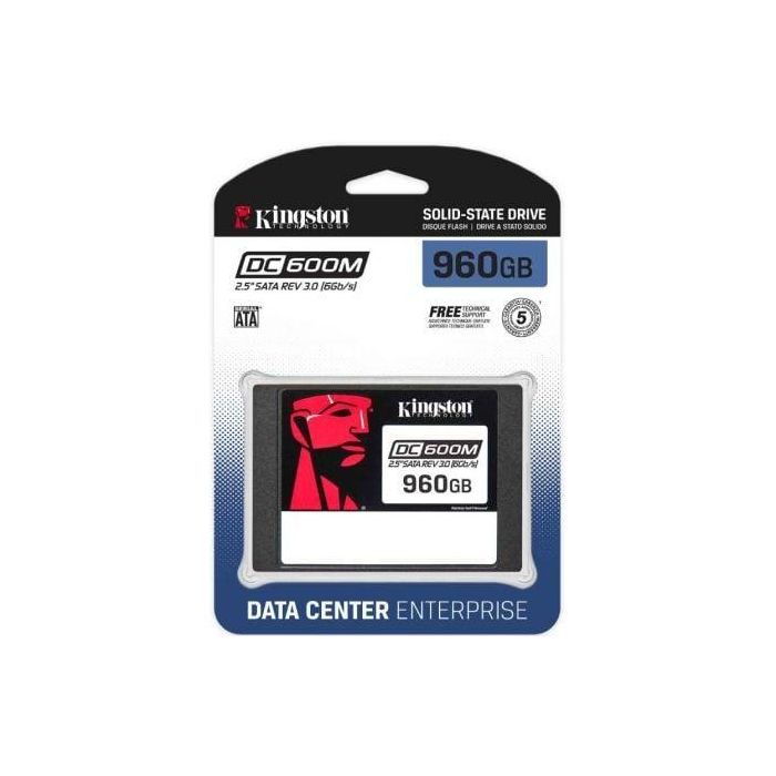 Kingston SEDC600M/960G Disco de Estado Sólido 960GB SATA III 2.5" Datacenter con PLP para Cargas Mixtas - 560/530 MB/s 1
