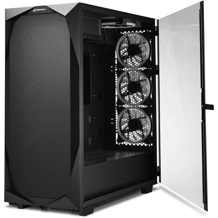 Sharkoon REV300 Torre Gaming E-ATX de Alto Rendimiento con 7 Ventiladores PWM, Panel Frontal Rejilla y Cristal Templado Negro 7 Sharkoon REV300 Torre Gaming E-ATX de Alto Rendimiento con 7 Ventiladores PWM, Panel Frontal Rejilla y Cristal Templado Negro 7
