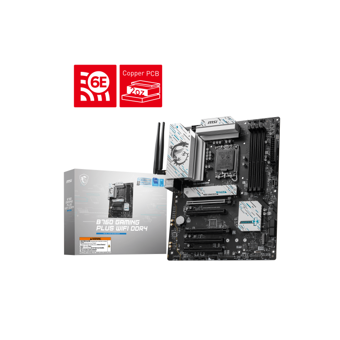 MSI B760 GAMING PLUS WiFi DDR4 Placa Base Intel B760 LGA 1700 ATX