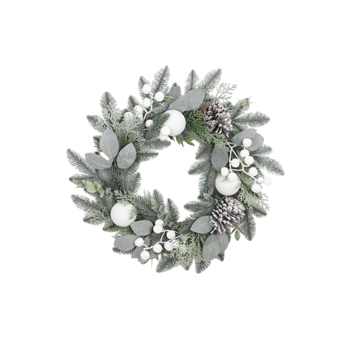 Corona Navidad Alpina DKD Home Decor Verde Blanco 15 x 50 x 50 cm (2 Unidades) 0 Corona Navidad Alpina DKD Home Decor Verde Blanco 15 x 50 x 50 cm (2 Unidades) 0