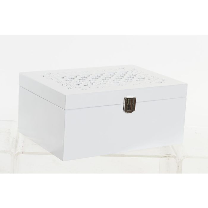 Joyero Romantico DKD Home Decor Blanco Lila 16 x 10 x 22 cm (2 Unidades) 2 Joyero Romantico DKD Home Decor Blanco Lila 16 x 10 x 22 cm (2 Unidades) 2