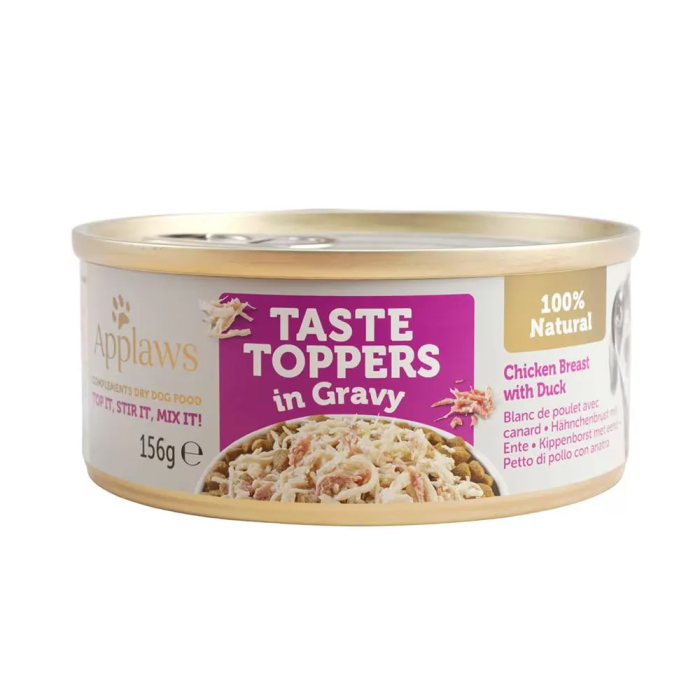 Applaws Alimento Húmedo para Perros Lata Topper Pollo y Pato en Salsa 12x156 gr