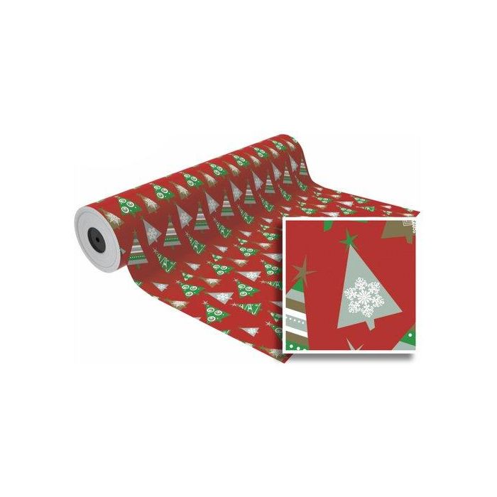 Papel De Regalo Bobina Basika 62 Cm X 80 M (4 Kg Aprox.) Navidad (Nv1011-D 62 Cm)