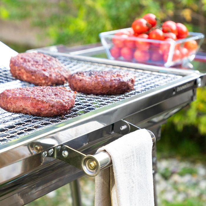 Barbacoa Plegable de Acero Inoxidable para Carbón ExelQ InnovaGoods 4 Barbacoa Plegable de Acero Inoxidable para Carbón ExelQ InnovaGoods 4