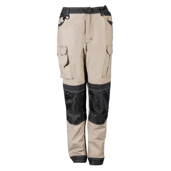 Velilla Pantalón Bicolor Canvas Stretch con Bolsillos Flotantes. Tallas Disponibles S-XXL. Color Beige y Negro, Talla XL. 2 Velilla Pantalón Bicolor Canvas Stretch con Bolsillos Flotantes. Tallas Disponibles S-XXL. Color Beige y Negro, Talla XL. 2