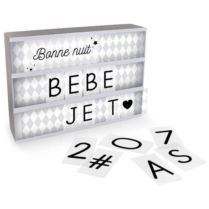 Home Deco Kids Caja Luminosa Mensajes Deco Kids 30x5,5x22 cm 1