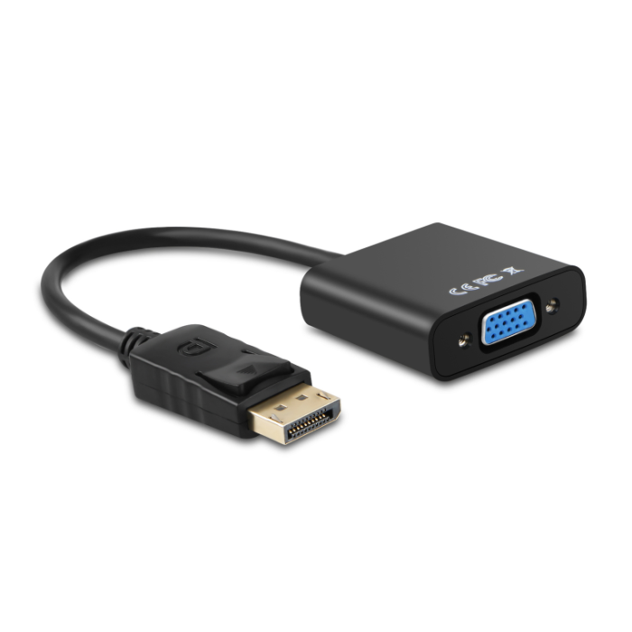 Aisens Conversor Displayport a SVGA DP-M a SVGA-H Negro 15 cm - Resolución 1920x1200@60Hz Plug and Play