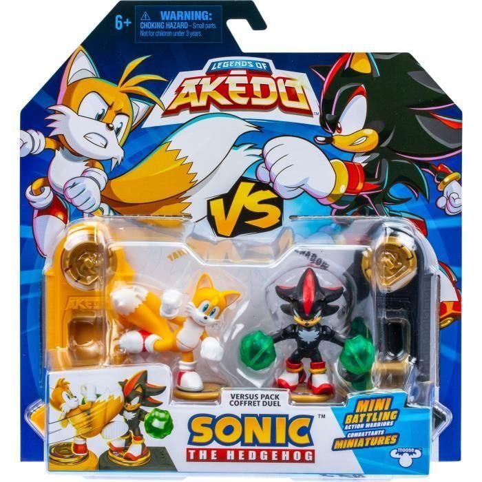 Tails vs Shadow Figure Duo - MOOSE TOYS - AKEDO - Quick Battle Pack, 2 figuras y controladores incluidos Tails vs Shadow Figure Duo - MOOSE TOYS - AKEDO - Quick Battle Pack, 2 figuras y controladores incluidos