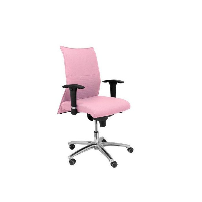 Silla Piqueras Y Crespo Albacete Xl Confidente Hasta 160 Kg Brazos Cromados Regulables Mecanismo Sincro Asiento Y Respaldo Reforzados Con Espuma Viscoelastica Tapizado Bali Rosa Palido