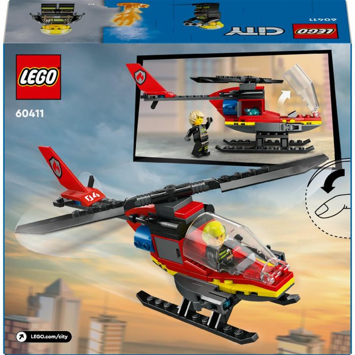 LEGO 60411 City Helicóptero de Rescate de Bomberos, Juego de Construcción, 85 piezas, para niños de 5+ años 7 LEGO 60411 City Helicóptero de Rescate de Bomberos, Juego de Construcción, 85 piezas, para niños de 5+ años 7