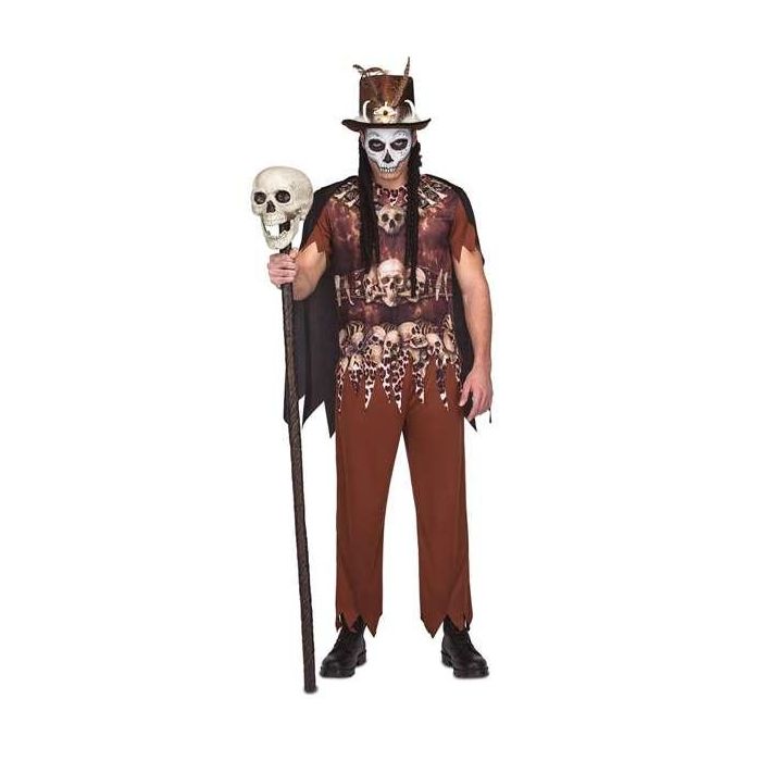 My Other Me Disfraz Voodoo Cannibal para Adulto con Camiseta, Pantalones y Capa, Talla M-L, 100% Poliéster