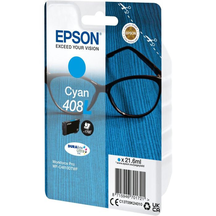EPSON tinta CyanSinglepack 408L DURABrite Ultra Ink 1