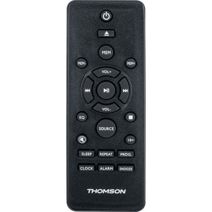 THOMSON THO1720570876072 Microsistema Bluetooth Madera/Negro con Radio FM/CD/MP3/USB, 20W RMS, Sintonizador RDS 2
