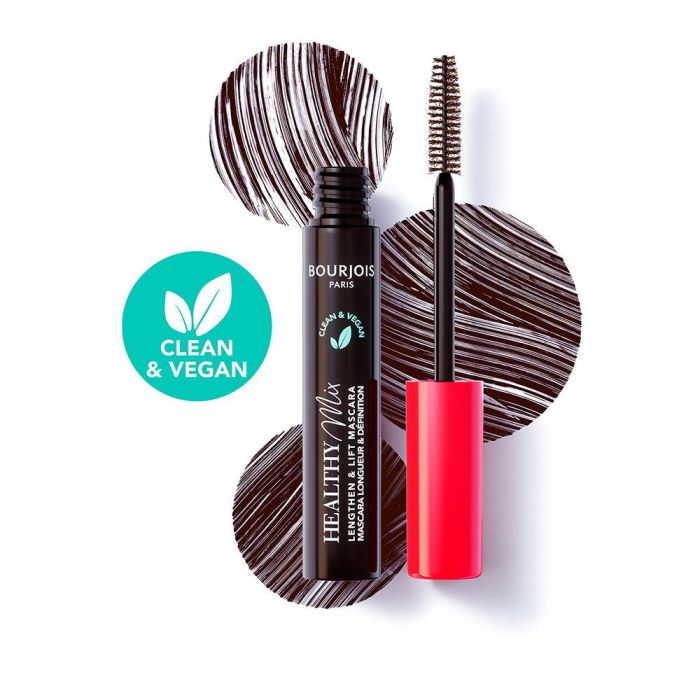 Bourjois HEALTHY MIX mascara #002-black brown 7 ml, Máscara de Pestañas Define y Alarga con 99% Ingredientes Naturales, Vegana y Resistente al Agua 2