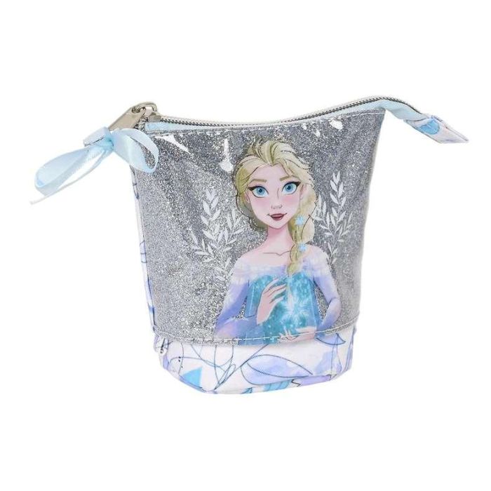 Estuche Escolar Frozen Memories Azul Blanco 8 x 19 x 6 cm 8