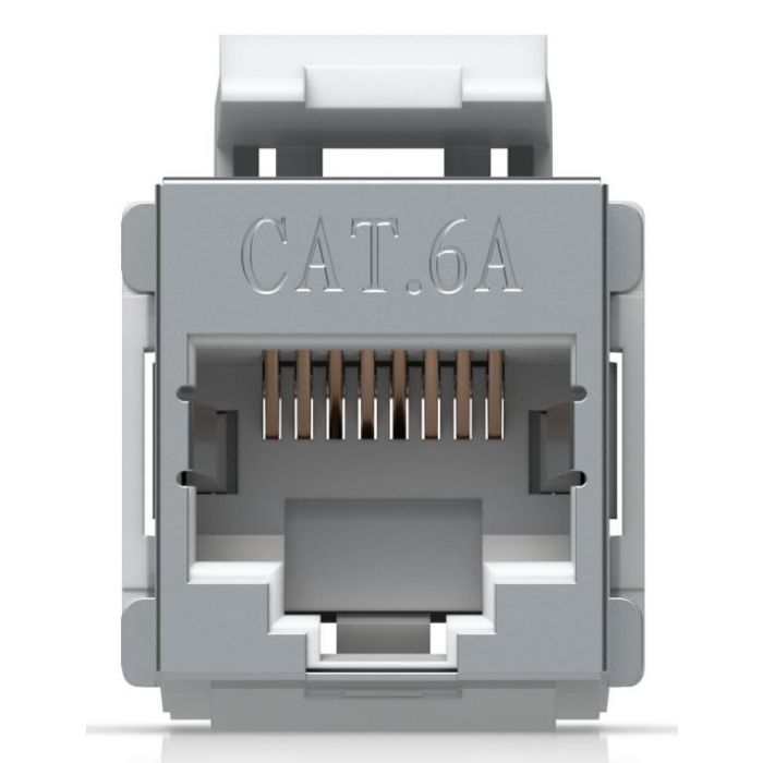 Ubiquiti Acoplador Keystone Cat6A Pass-through para Cables Ethernet Pre-terminados, Conector de Acero Inoxidable - Pack de 12 10