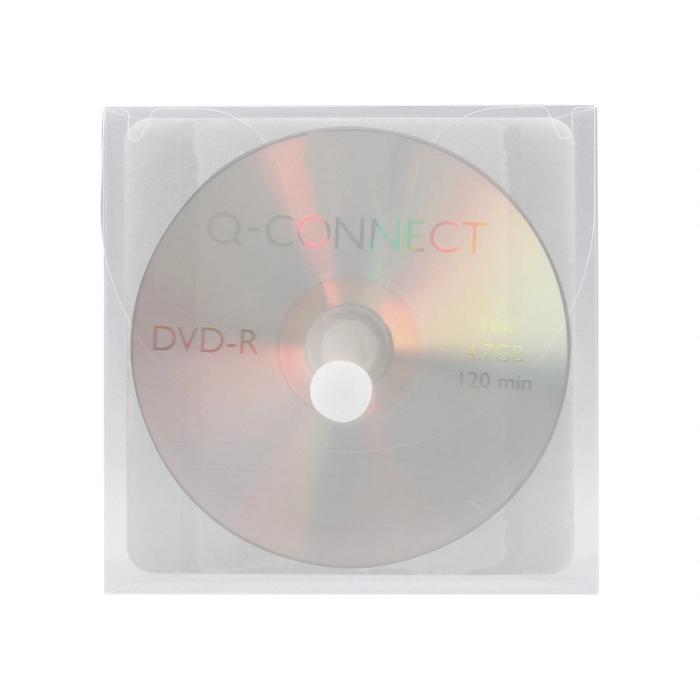 Q-connect Sobre para CD/DVD Polipropileno Transparente con Cierre Velcro Bolsa 5 Unidades 7 Q-connect Sobre para CD/DVD Polipropileno Transparente con Cierre Velcro Bolsa 5 Unidades 7