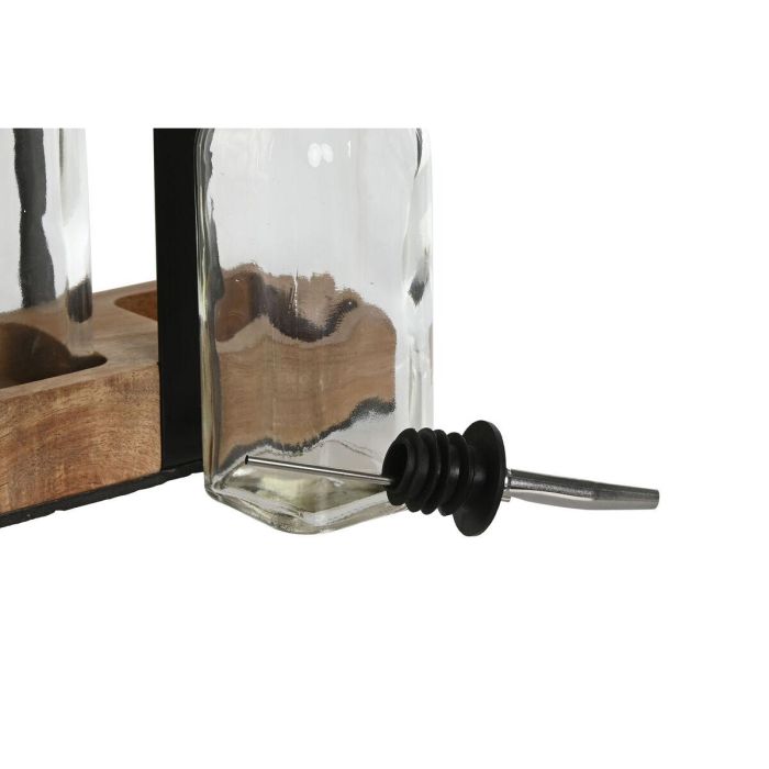 Aceitera Basicos DKD Home Decor Natural Negro 7 x 28 x 15 cm Set de 2 2