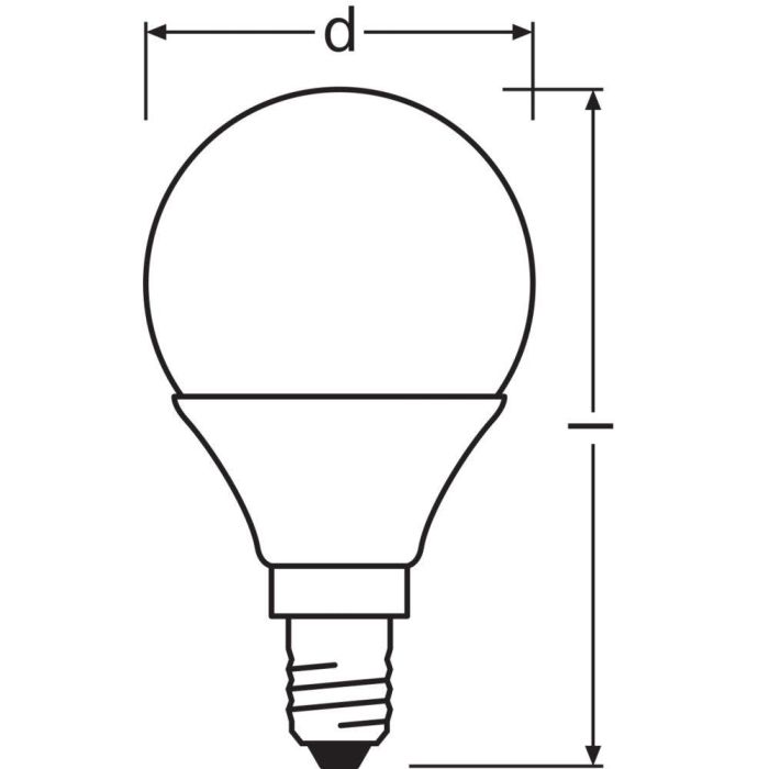 [LVE-4099854044083] Ledvance/Osram Bombilla LED "Classic" E14 4,9W 470Lm 2700K 200º IP20 Regulable 1