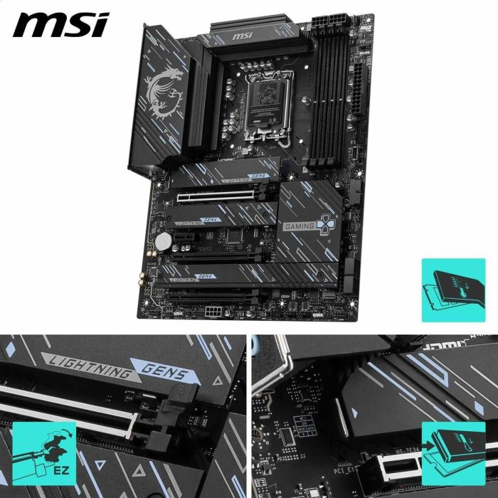 MSI Z890 GAMING PLUS WiFi Placa Base para PC Intel LGA 1851 DDR5 ATX con Wifi 7 23