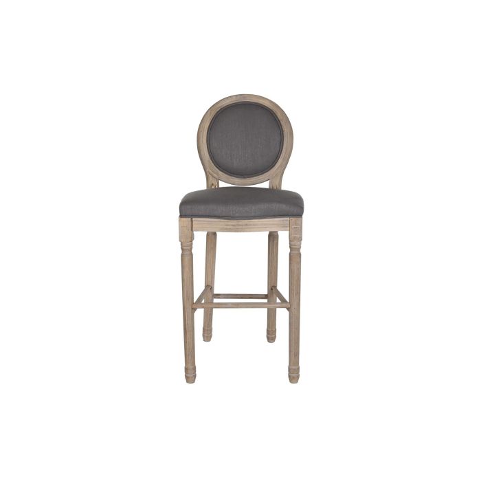 DKD Home Decor Taburete Alto Tradicional Gris Oscuro - Lino y Abeto - 54x118x48 cm Altura Asiento 76 cm Desmontable 3 DKD Home Decor Taburete Alto Tradicional Gris Oscuro - Lino y Abeto - 54x118x48 cm Altura Asiento 76 cm Desmontable 3
