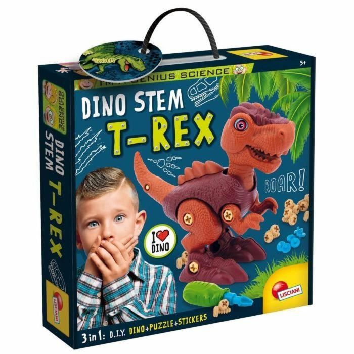 Lisciani Giochi LIS1695897584635 Kit Construcción STEM Dinosaurios, Colección Archéo-Ludic, Rompecabezas Realista, Juego Educativo