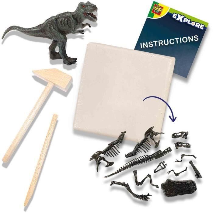 Excavación 2 en 1 de dinosaurios y esqueletos - T-rex - SES CREATIVE 1 Excavación 2 en 1 de dinosaurios y esqueletos - T-rex - SES CREATIVE 1