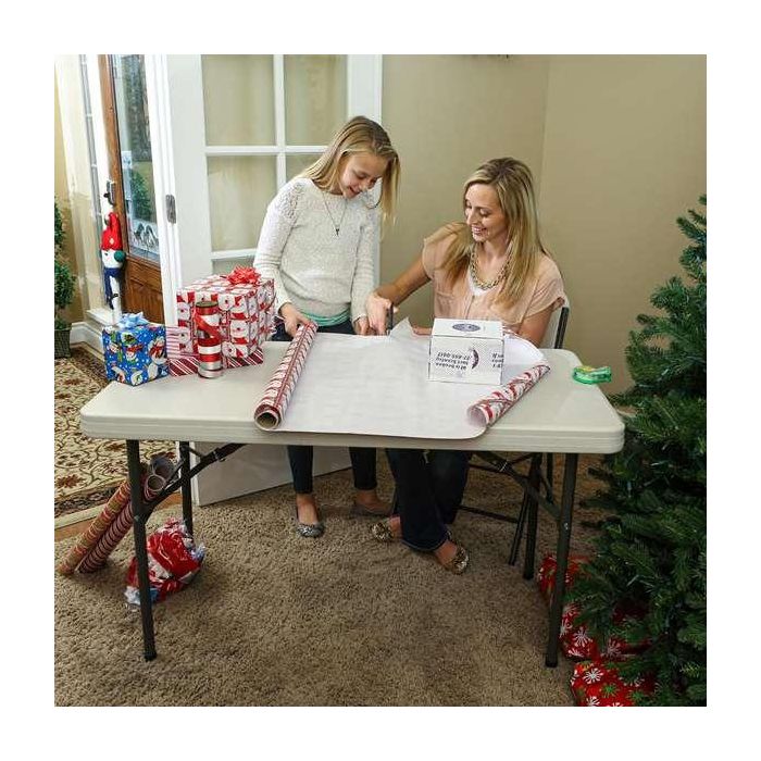 Lifetime Mesa Rectangular Plegable Crema Plástico Acero 122x61x74 cm 7 Lifetime Mesa Rectangular Plegable Crema Plástico Acero 122x61x74 cm 7