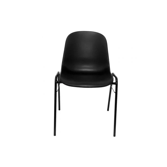 Silla Piqueras Y Crespo Alborea Confidente Apilable Asiento Monobloque En Pvc Negro