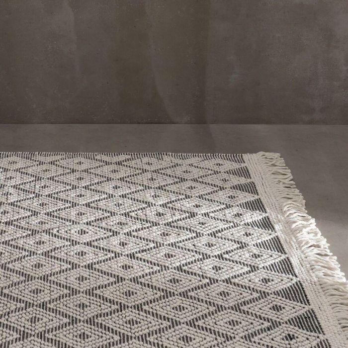 Alfombra Blanco Negro 160 x 230 x 1 cm 6