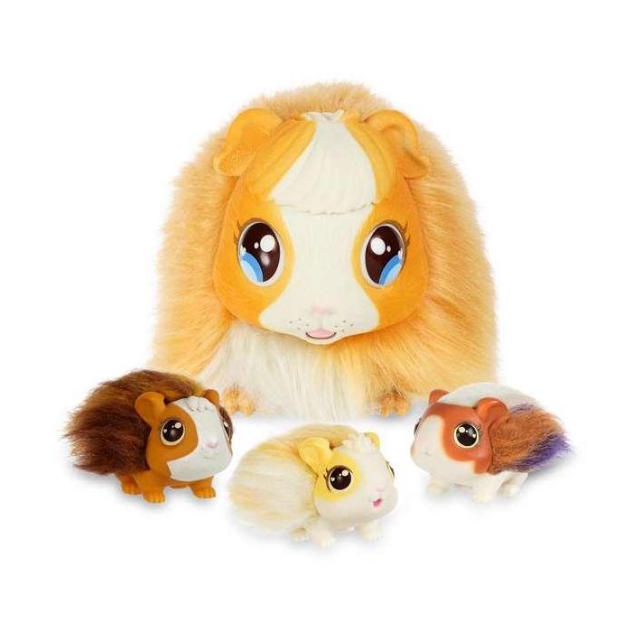 Little Live Pets Cobaya Mamá Interactiva con Casa de Lujo, +20 Sonidos y 3 Crías Bebés Sorpresa Recién Nacidas 33 cm 1