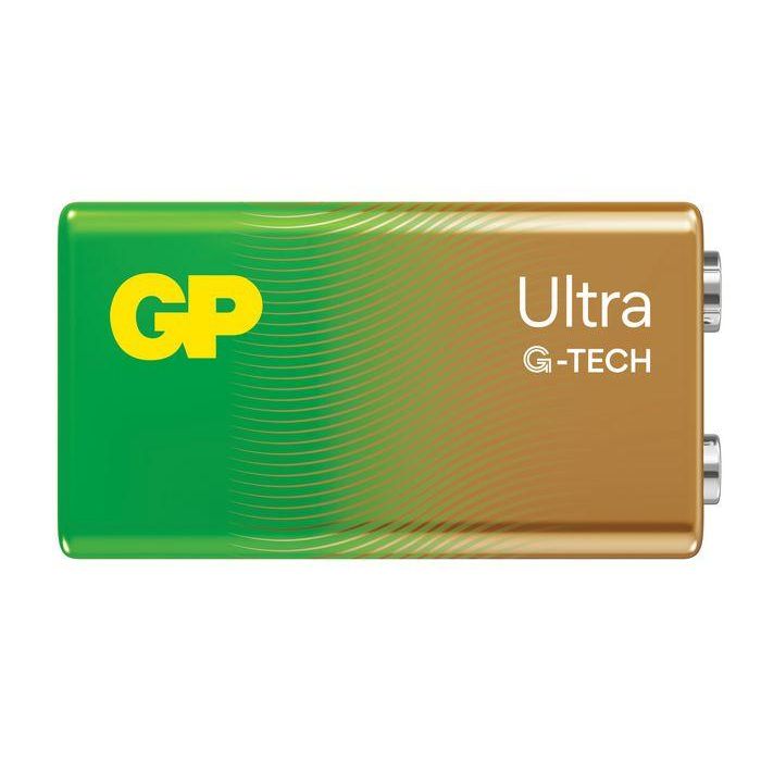 GP GP Ultra Alkaline 9V-battery, 1604AU/6LF22, 1-pack 1 GP GP Ultra Alkaline 9V-battery, 1604AU/6LF22, 1-pack 1