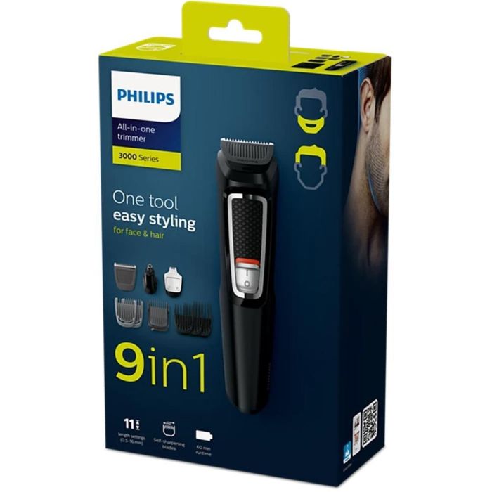 Philips Multigroom Series 3000 mg3740 - Afeitadora con 9 herramientas, recortador de precisión y peines-guía, carga en 16h 2