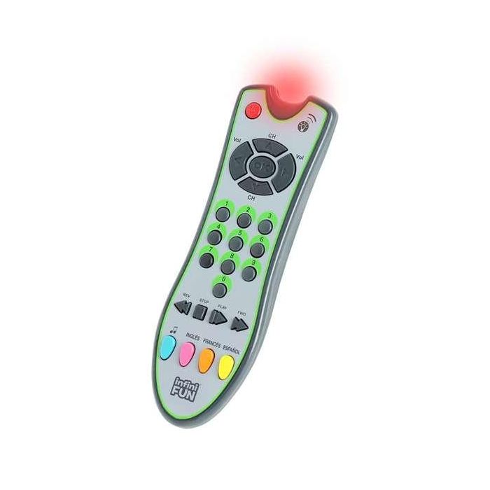 Mando a distancia infini fun. incluye 24 teclas luces y sonidos en tres idiomas ( español,ingles,frances). 2 Mando a distancia infini fun. incluye 24 teclas luces y sonidos en tres idiomas ( español,ingles,frances). 2