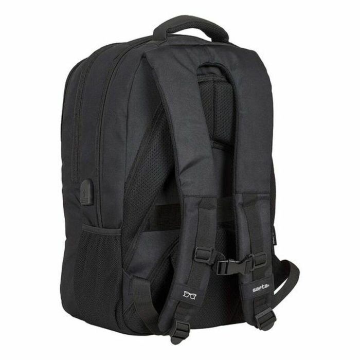 Mochila para Portátil y Tablet con Salida USB Safta 15,6'' Negro 30 x 43 x 16 cm 2