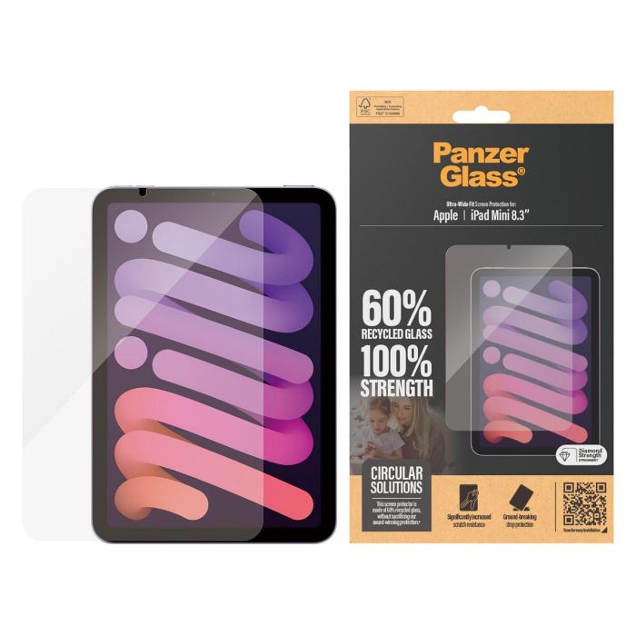PanzerGlass Protector de Pantalla iPad mini 8.3'' (2021, 2024) - Vidrio Templado Resistente a Rayones y Golpes, Aplicación en Seco Sin Burbujas, Anti-Huellas, Transparente 1 PanzerGlass Protector de Pantalla iPad mini 8.3'' (2021, 2024) - Vidrio Templado Resistente a Rayones y Golpes, Aplicación en Seco Sin Burbujas, Anti-Huellas, Transparente 1