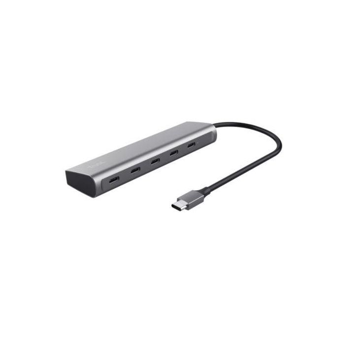 Trust 25136 Hub USB-C Halyx 5 Puertos (4x Datos USB-C, 1x USB-C PD 100W) 5 Gbps, Aluminio para Portátil/PC Trust 25136 Hub USB-C Halyx 5 Puertos (4x Datos USB-C, 1x USB-C PD 100W) 5 Gbps, Aluminio para Portátil/PC