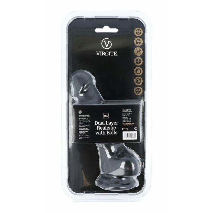 Consolador Realista Virgite R33 Negro 18,5 cm 4 Consolador Realista Virgite R33 Negro 18,5 cm 4