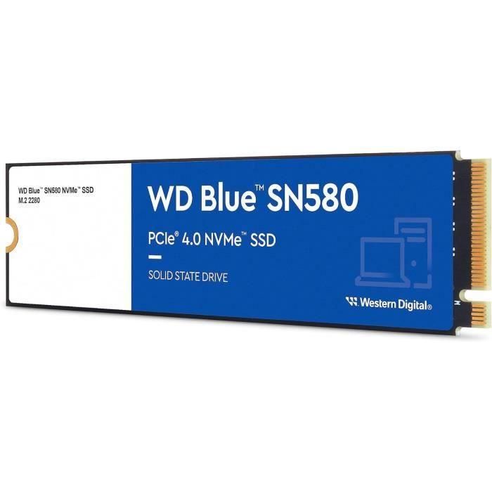 Disco SSD Western Digital WD Blue SN580 2TB/ M.2 2280 PCIe/ Full Capacity 1