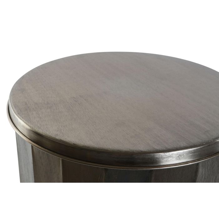 DKD Home Decor Mesita Auxiliar Moderna Dorada Metal Set de 2 Piezas 42 x 52 x 42 cm 1