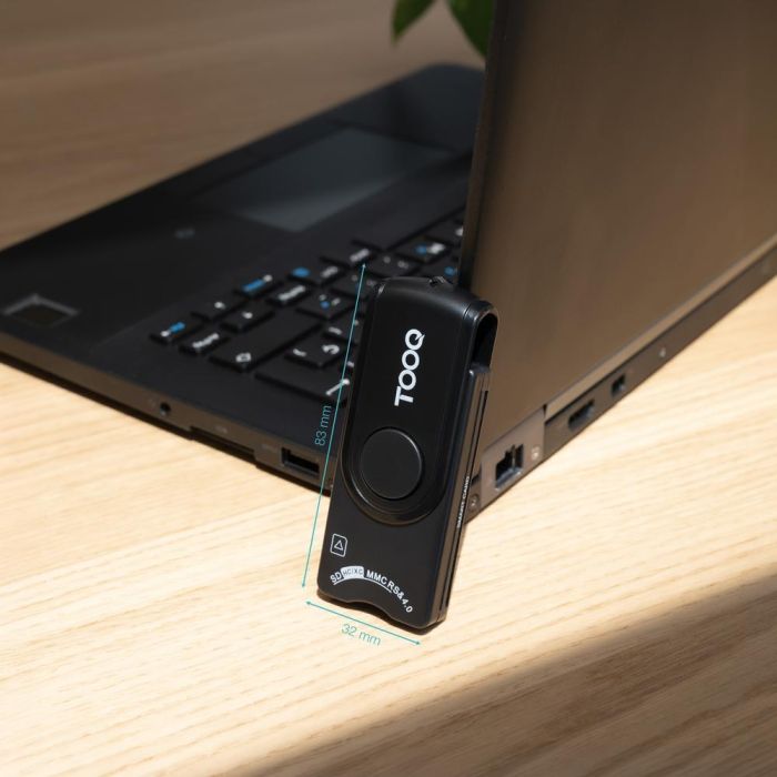 TooQ Lector de DNI Tarjetas Inteligentes SD MicroSD TQR-3012B USB 2.0 Negro 1