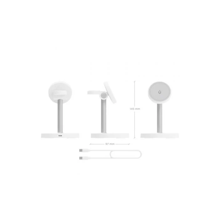 Aisens ASCH-15W3WC065-W Cargador Inalámbrico 3 en 1 15W para Móvil, Apple Watch, Auriculares, Blanco 3