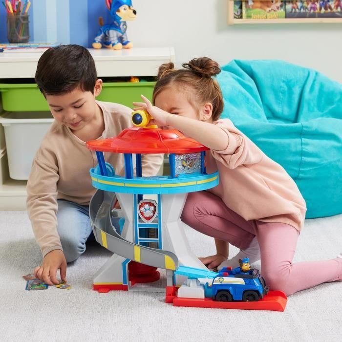 Spin Master 6073765 Torre De Control Patrulla Canina - Centro de Mando Paw Patrol de 50 cm con Vehículo y 2 Figuras Chase 4