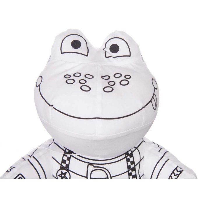 Peluche Colorear Rana Pincello 16x18x13 cm - Blanco/Negro (8 Unidades) 3 Peluche Colorear Rana Pincello 16x18x13 cm - Blanco/Negro (8 Unidades) 3
