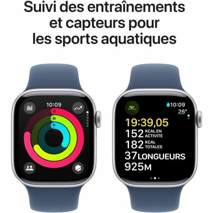 Apple Watch Series 10 GPS 42 mm Caja de aluminio plateada Correa deportiva vaquera Talla M/L 3 Apple Watch Series 10 GPS 42 mm Caja de aluminio plateada Correa deportiva vaquera Talla M/L 3
