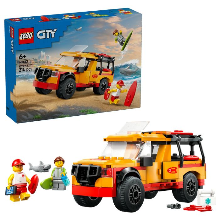 Lego City 60453 Vehículo de Rescate en la Playa Juguete para Niños de 6 Años con Tiburón 6