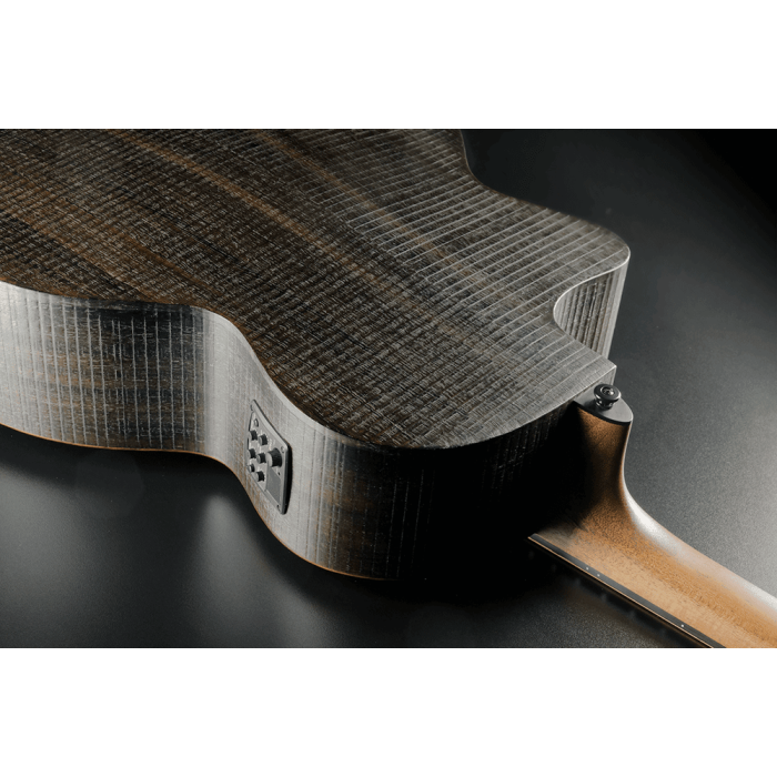 LAG Bajo Acústico Jumbo A/E Natural Satinado - Cuerpo de Brankowood y Eucalipto Ahumado, Electrónica Stage-LAG 6