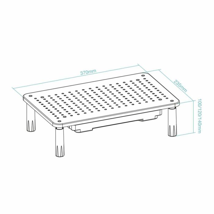 TooQ TQMR087 Soporte Elevador Multiusos para Monitor y Portátil con Cajón Negro Ergonómico Altura Ajustable hasta 20kg 2 TooQ TQMR087 Soporte Elevador Multiusos para Monitor y Portátil con Cajón Negro Ergonómico Altura Ajustable hasta 20kg 2