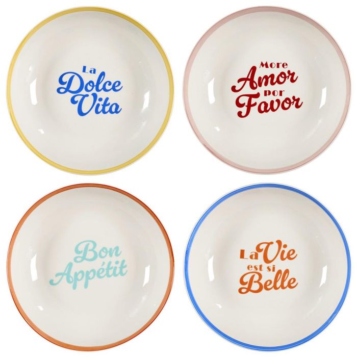 Juego De 4 Platos Hondos Home Deco Factory diámetro 20 cm 0 Juego De 4 Platos Hondos Home Deco Factory diámetro 20 cm 0